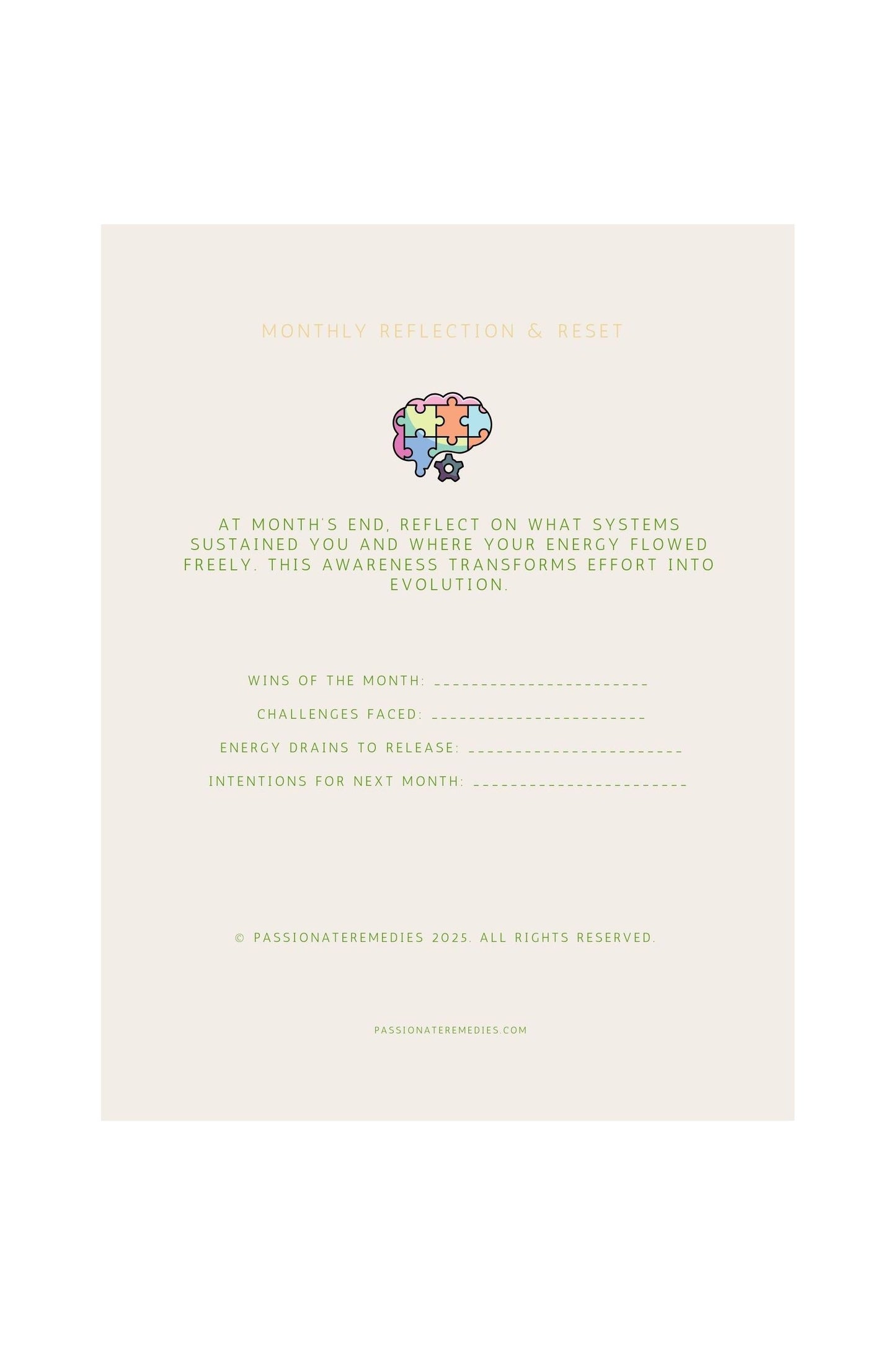 My Daily Energy Budget planner