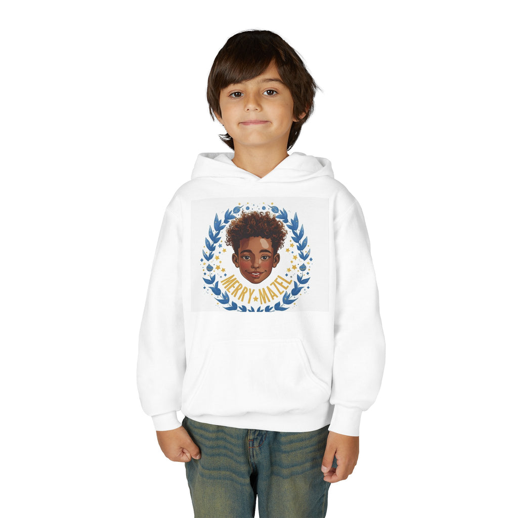 Youth Hoodie – "Mary-Mateo" Portrait Graphic Kids' Pullover