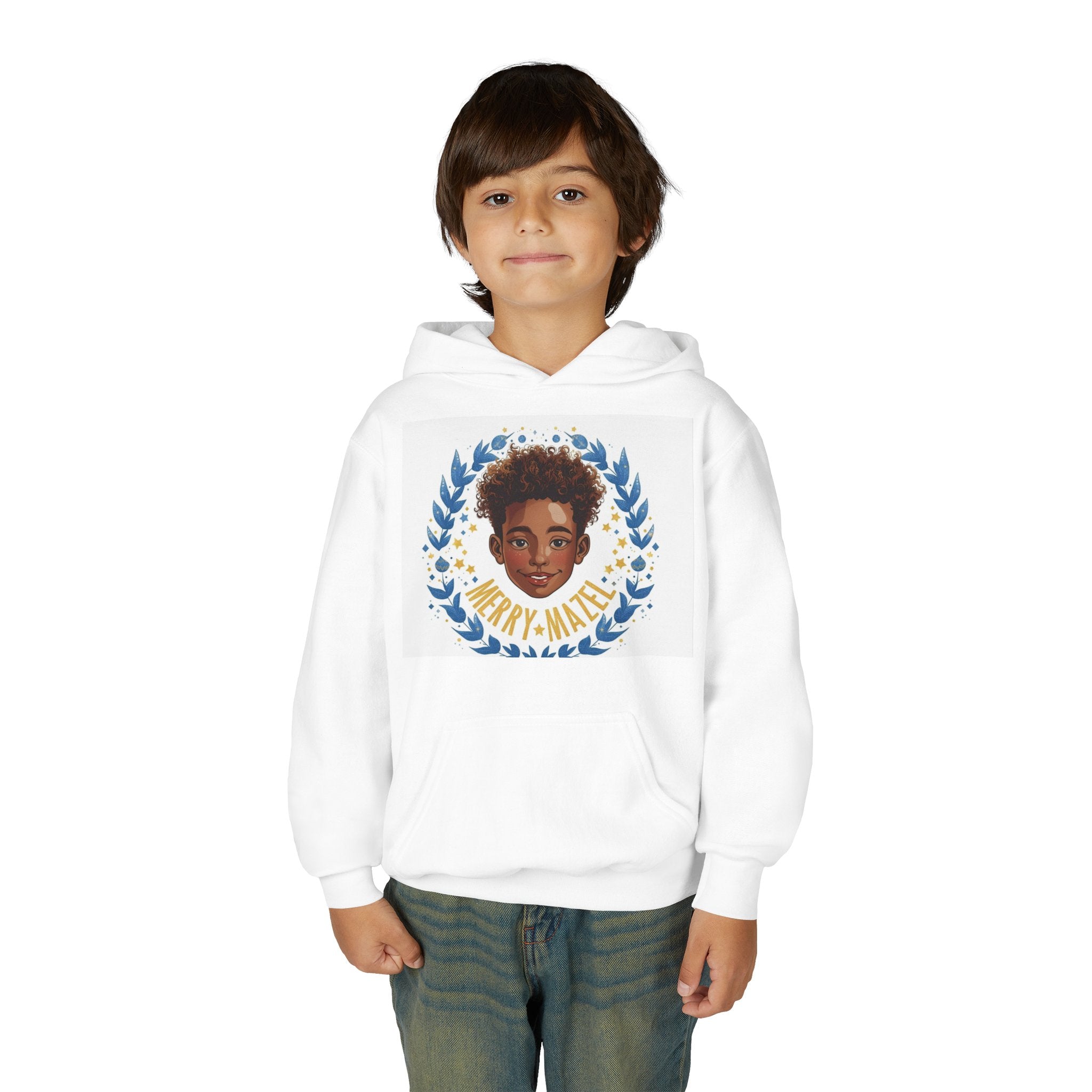 Youth Hoodie – "Mary-Mateo" Portrait Graphic Kids' Pullover