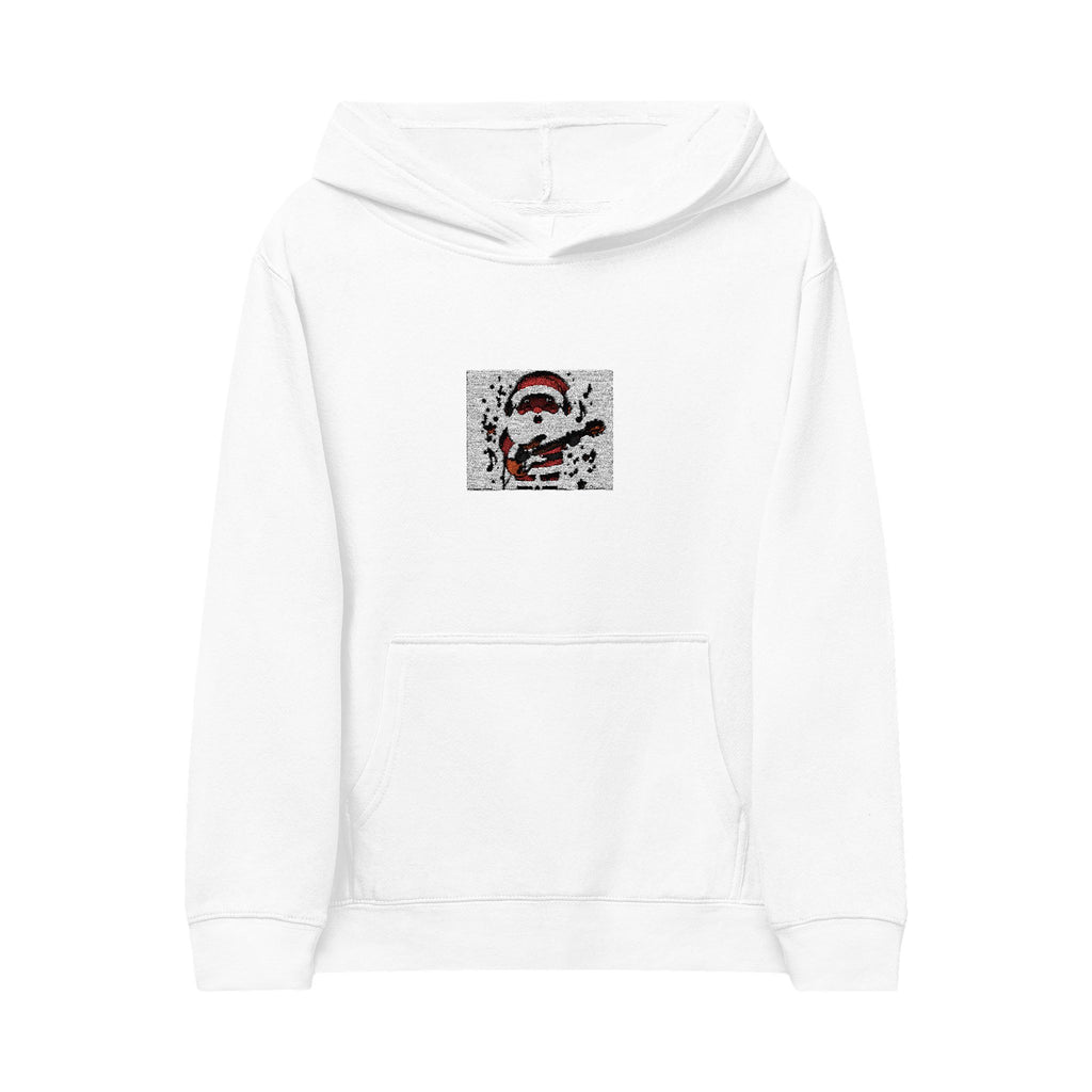 Kids Hoodie — Embroidered Santa Snowman Holiday Design