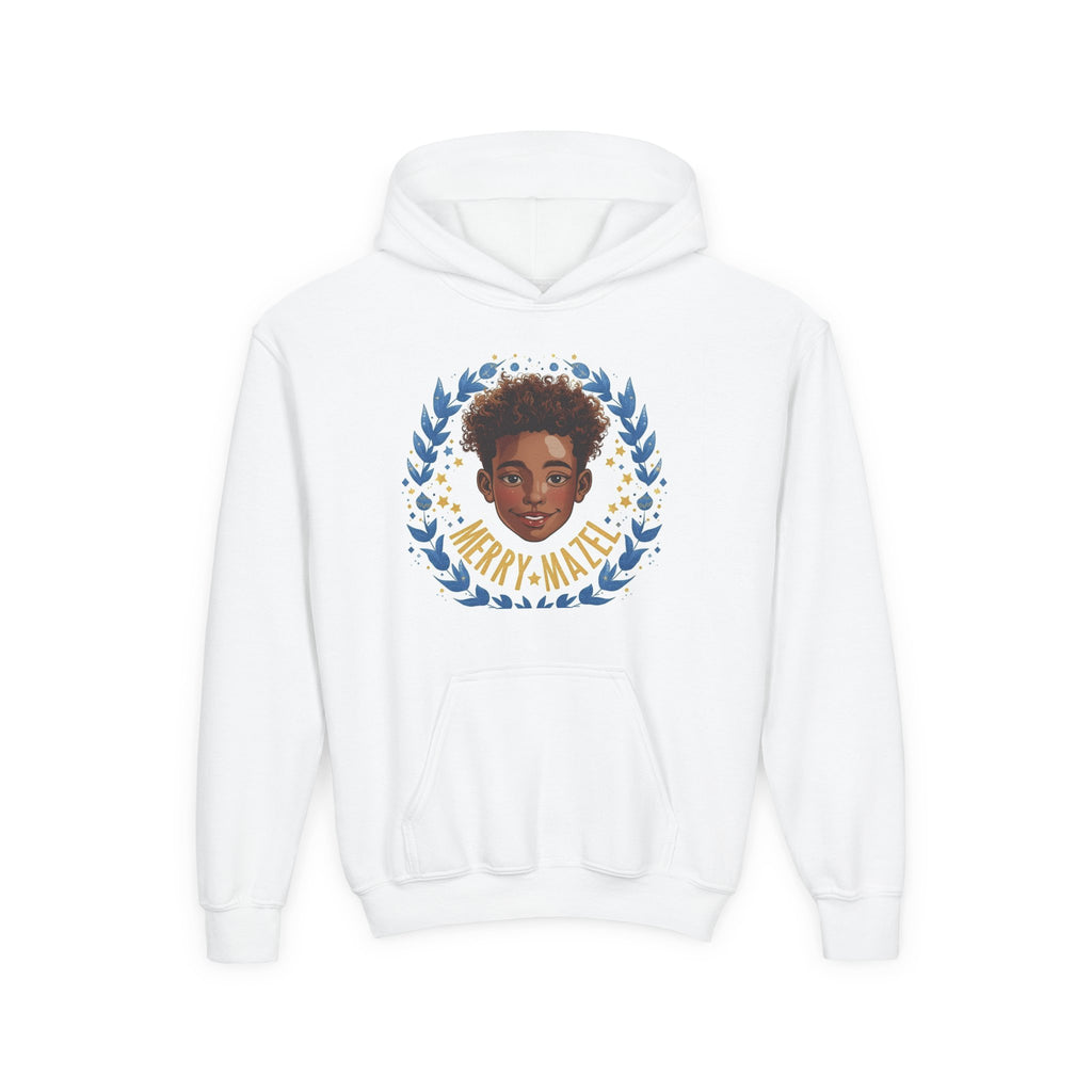 Youth Hoodie – "Mary-Mateo" Portrait Graphic Kids' Pullover