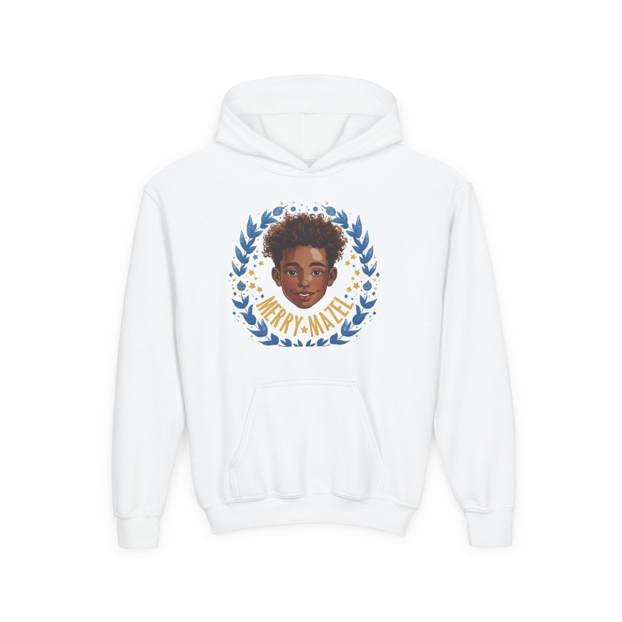 Youth Hoodie – "Mary-Mateo" Portrait Graphic Kids' Pullover