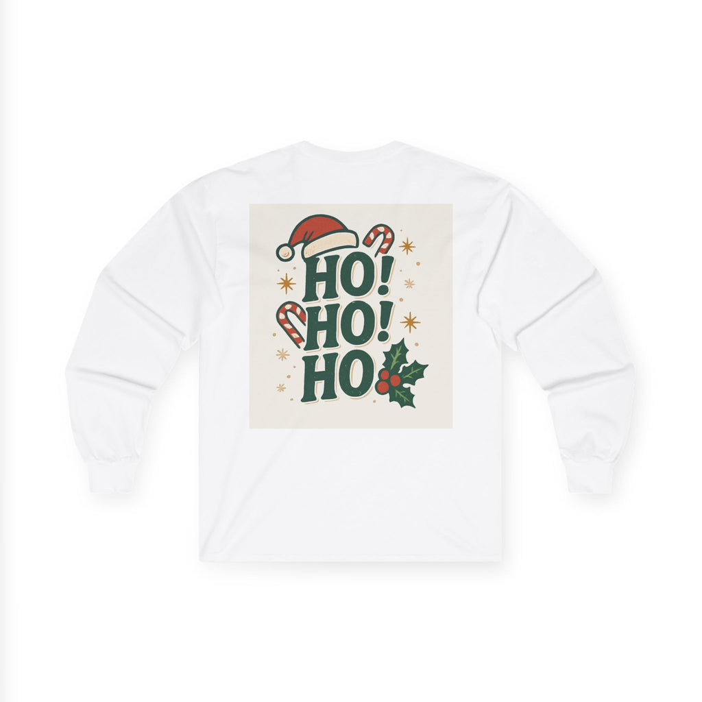 Christmas Long Sleeve Tee — "Best Christmas Wrapper" & Ho Ho Ho Graphic Holiday Shirt
