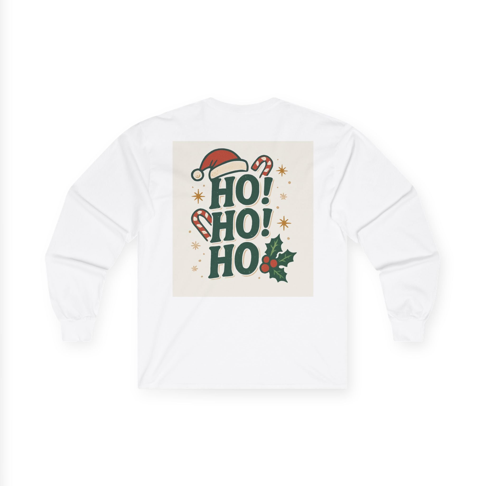 Christmas Long Sleeve Tee — "Best Christmas Wrapper" & Ho Ho Ho Graphic Holiday Shirt