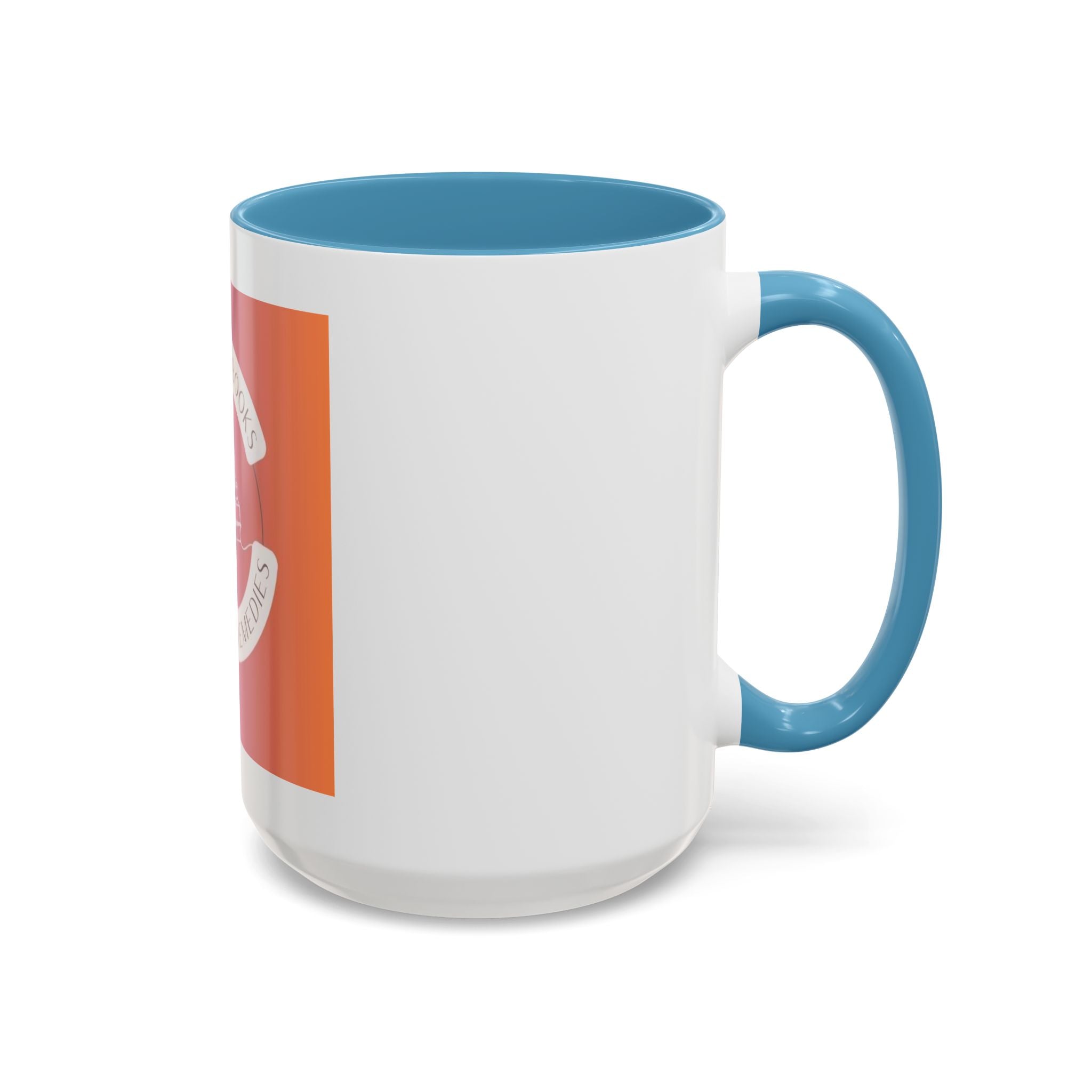 Tea and Books Accent Coffee Mug — Gradient Cozy Booklover 15oz