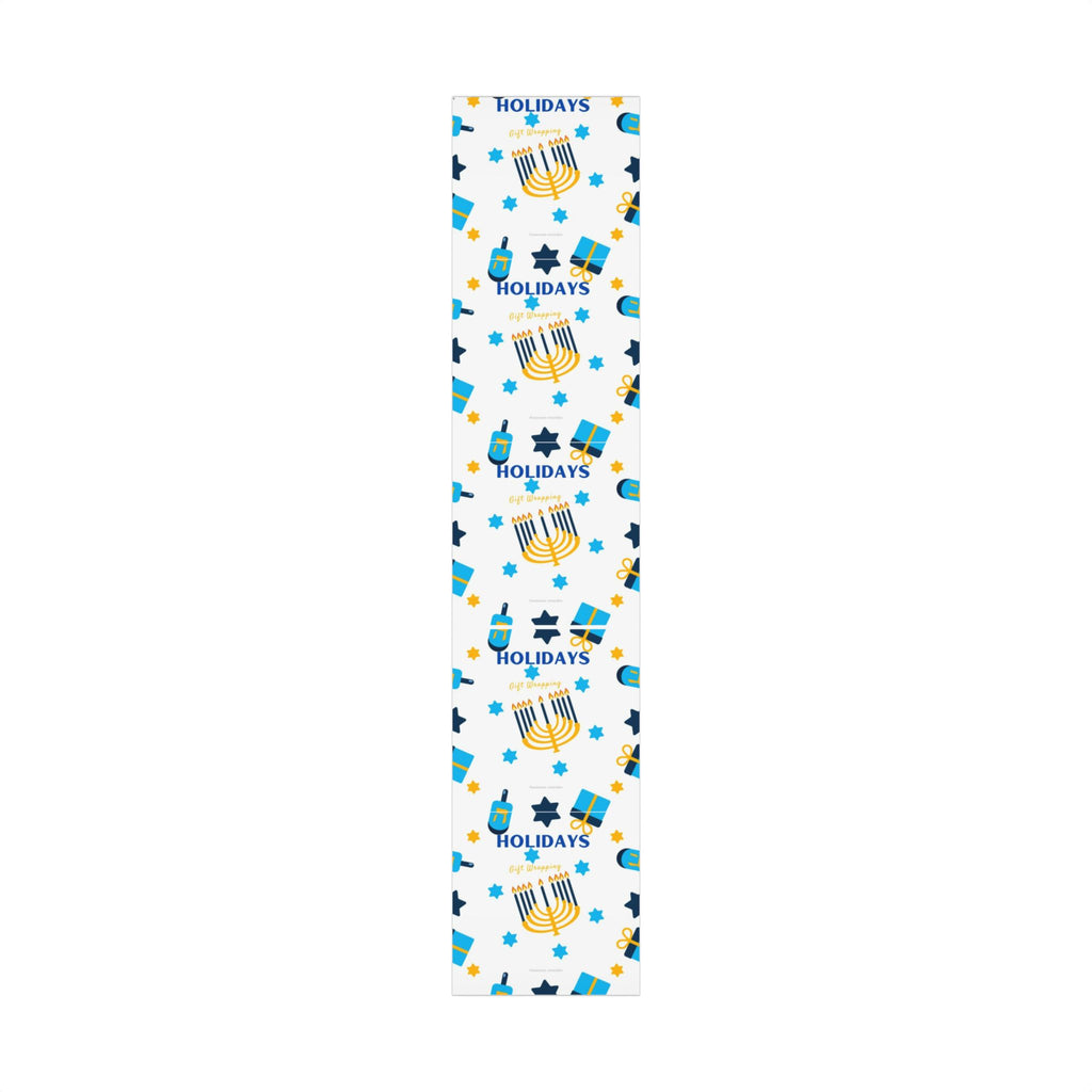 Hanukkah Gift Wrap Paper – Menorah & Star of David Holiday Wrapping Sheets