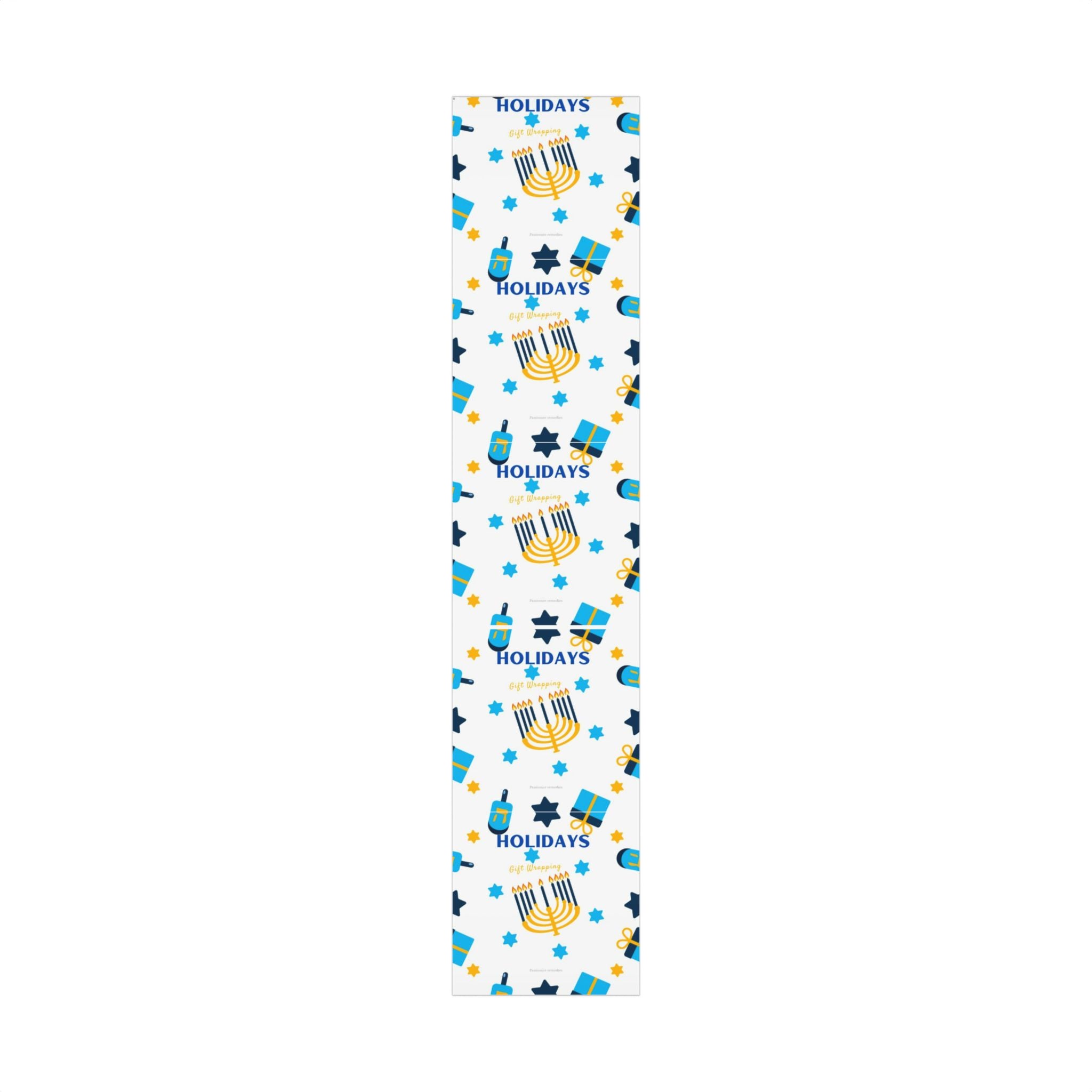 Hanukkah Gift Wrap Paper – Menorah & Star of David Holiday Wrapping Sheets