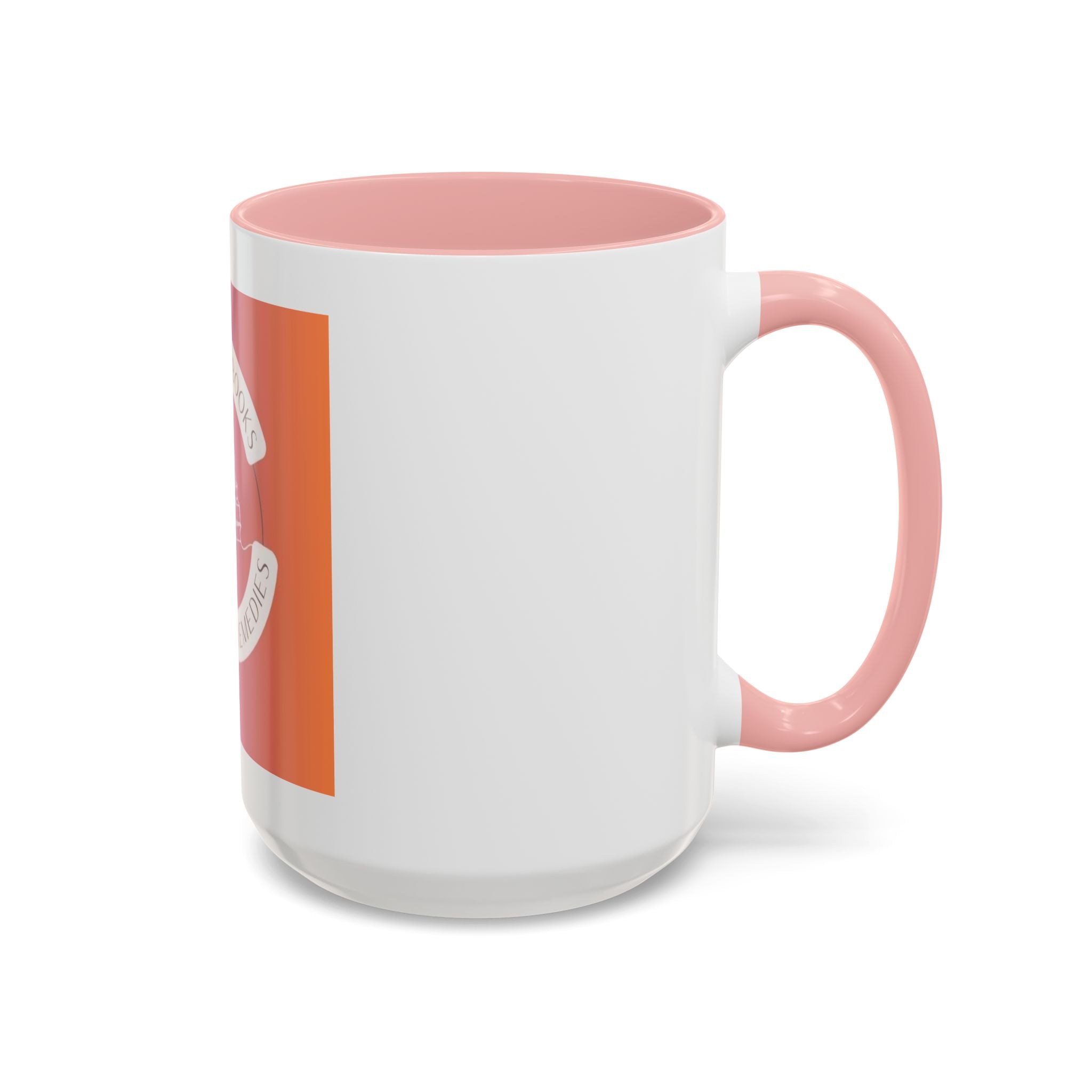 Tea and Books Accent Coffee Mug — Gradient Cozy Booklover 15oz