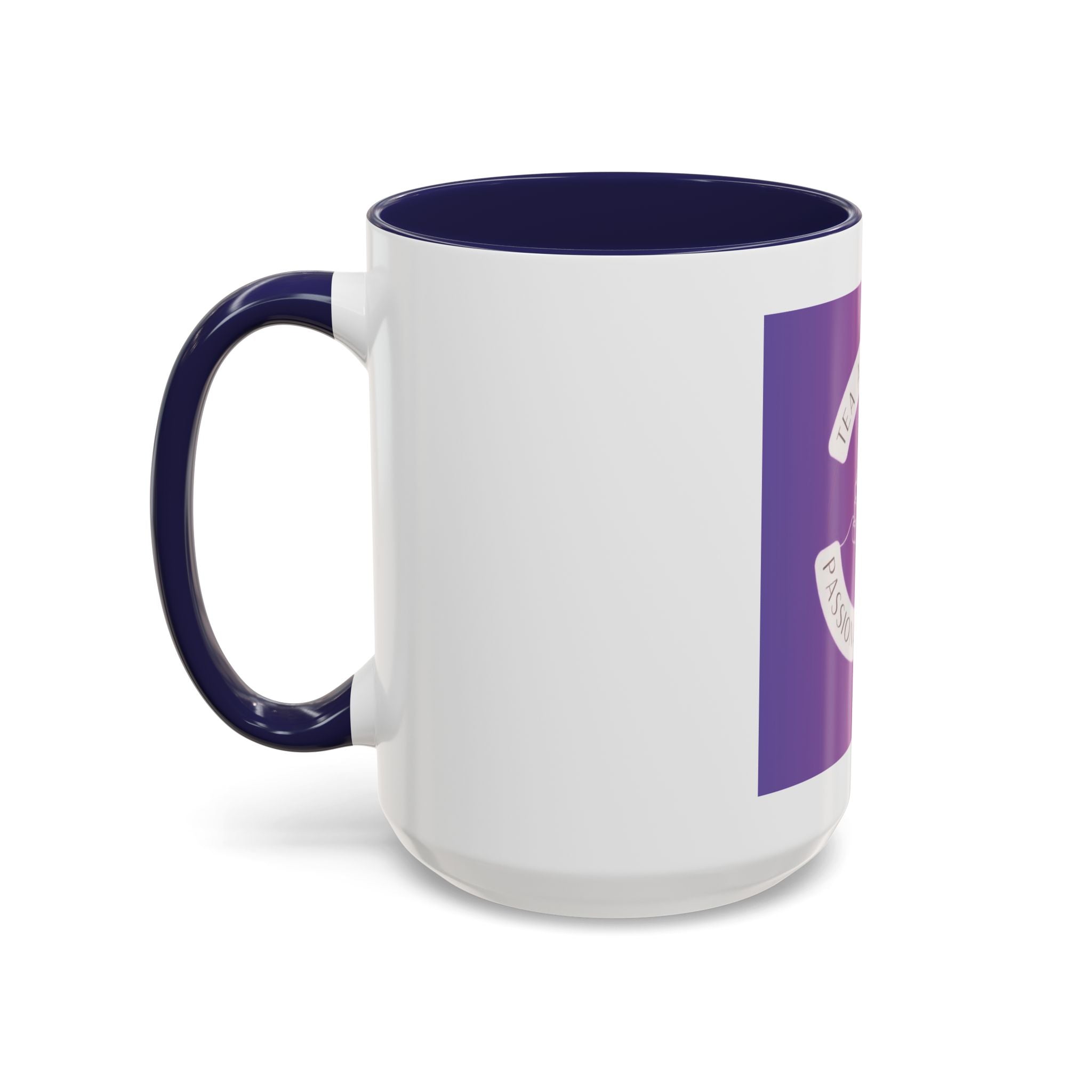Tea and Books Accent Coffee Mug — Gradient Cozy Booklover 15oz
