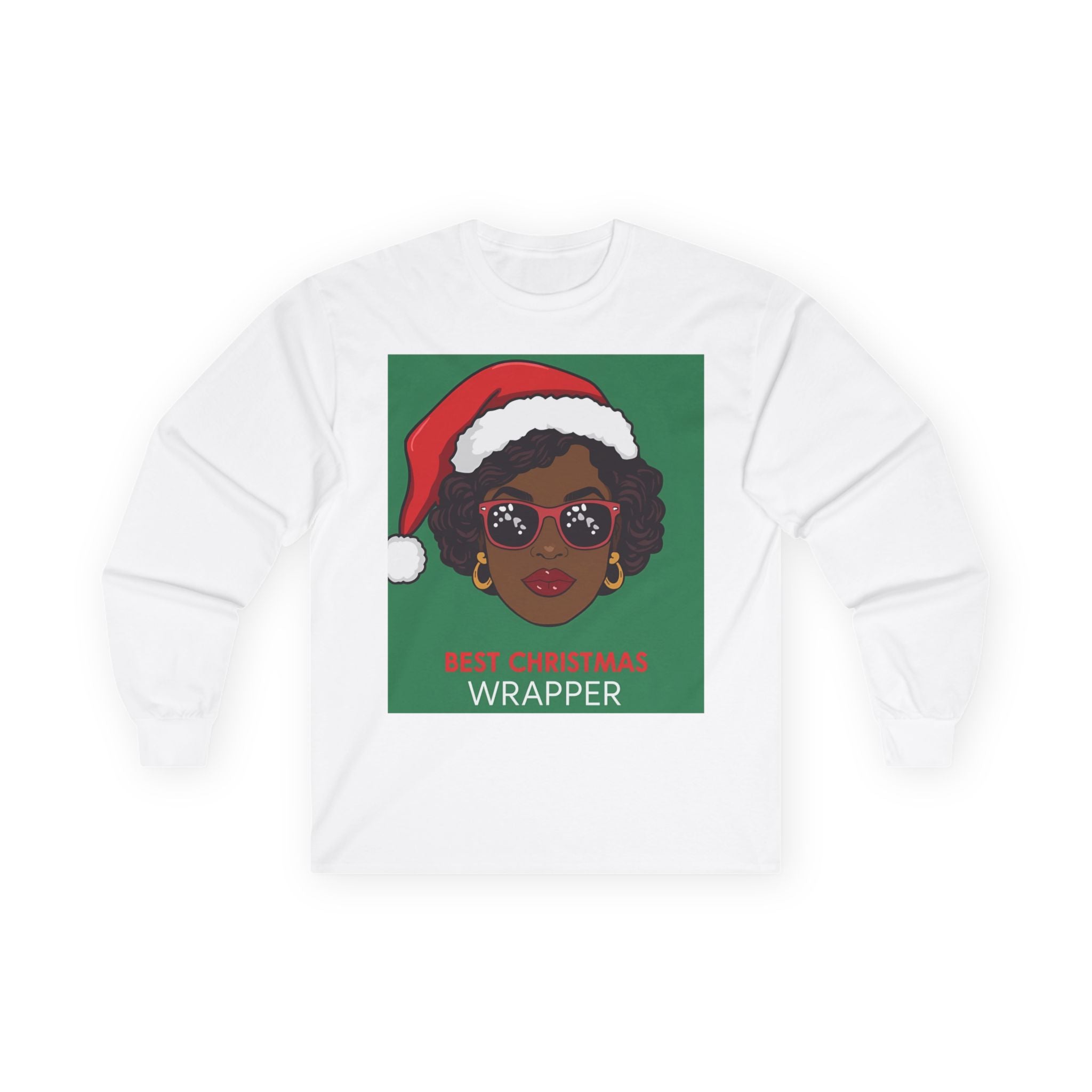 Christmas Long Sleeve Tee — "Best Christmas Wrapper" & Ho Ho Ho Graphic Holiday Shirt