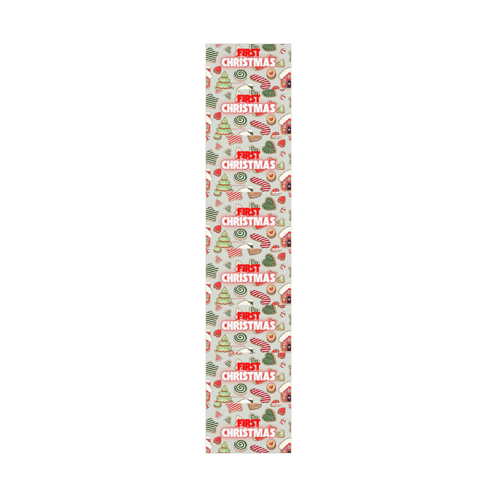 Christmas Cookie Gift Wrap Paper — 'First Christmas' Holiday Wrapping Sheets