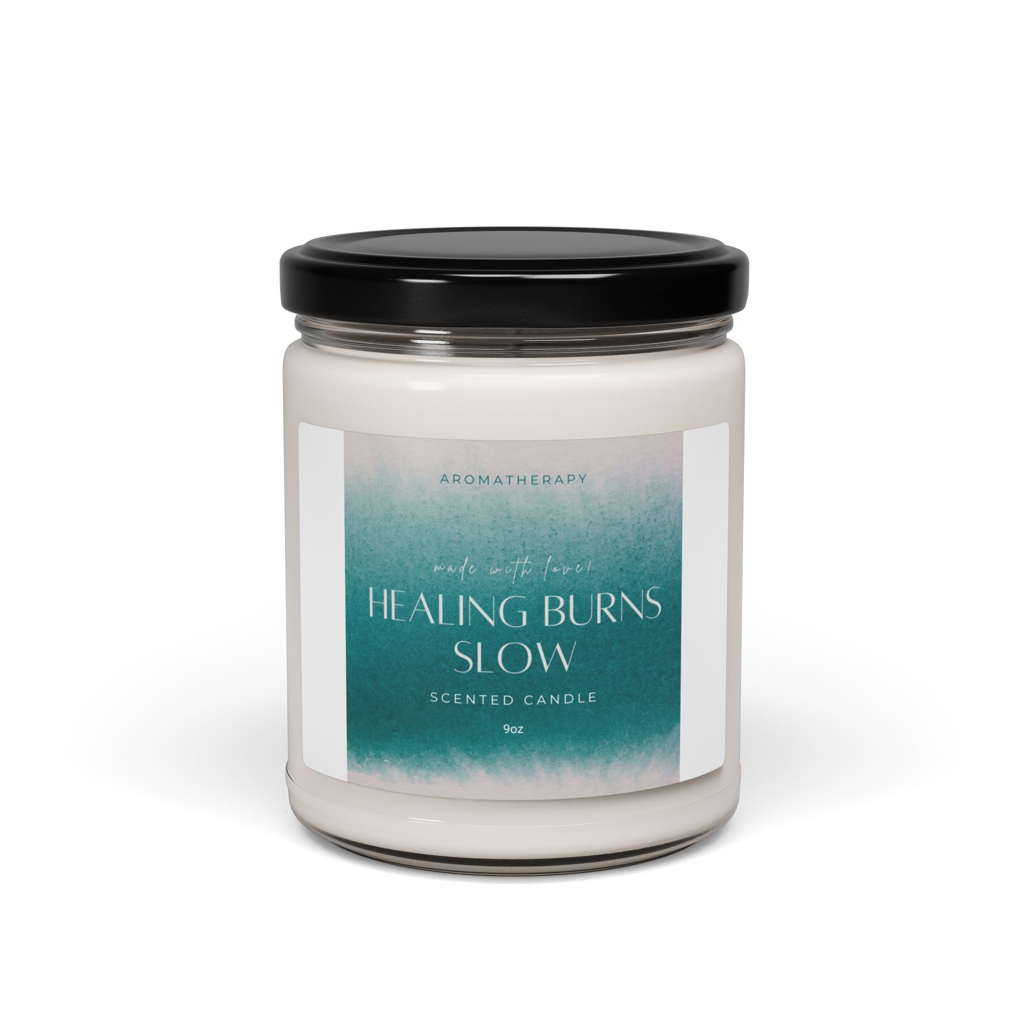 Healing Burns Slow Scented Soy Candle — 9oz Aromatherapy Jar