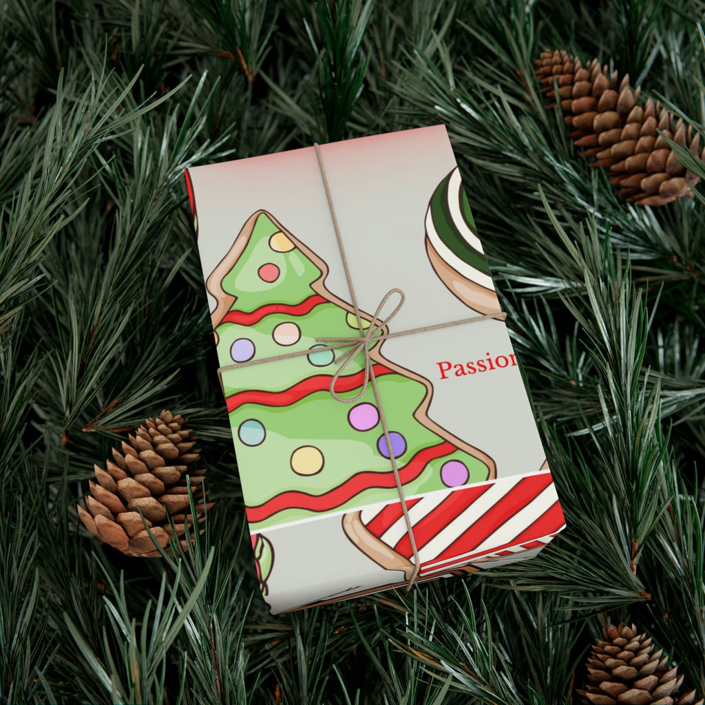 Christmas Cookie Gift Wrap Paper — 'First Christmas' Holiday Wrapping Sheets