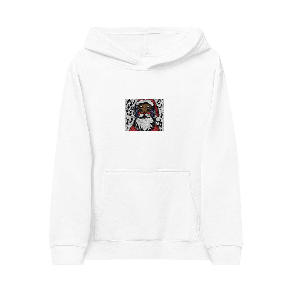 Kids Santa Pup Embroidered Hoodie