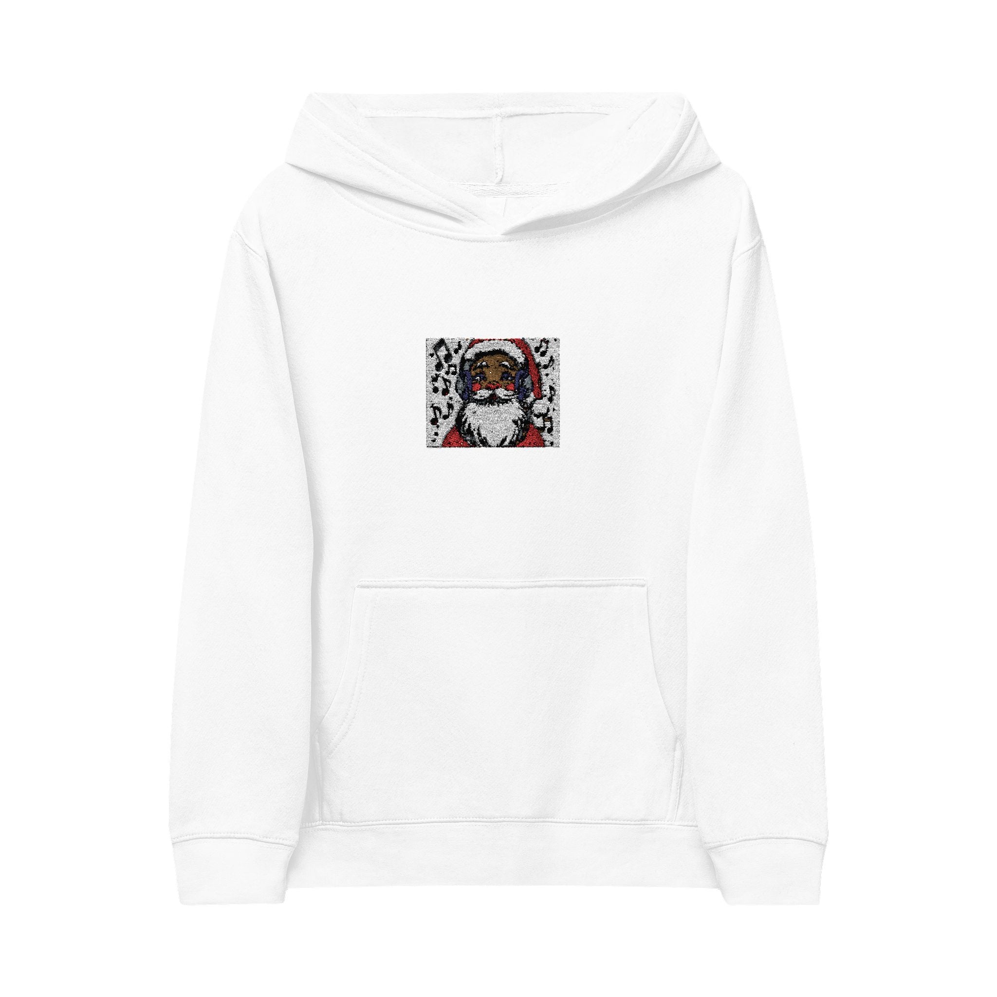 Kids Santa Pup Embroidered Hoodie