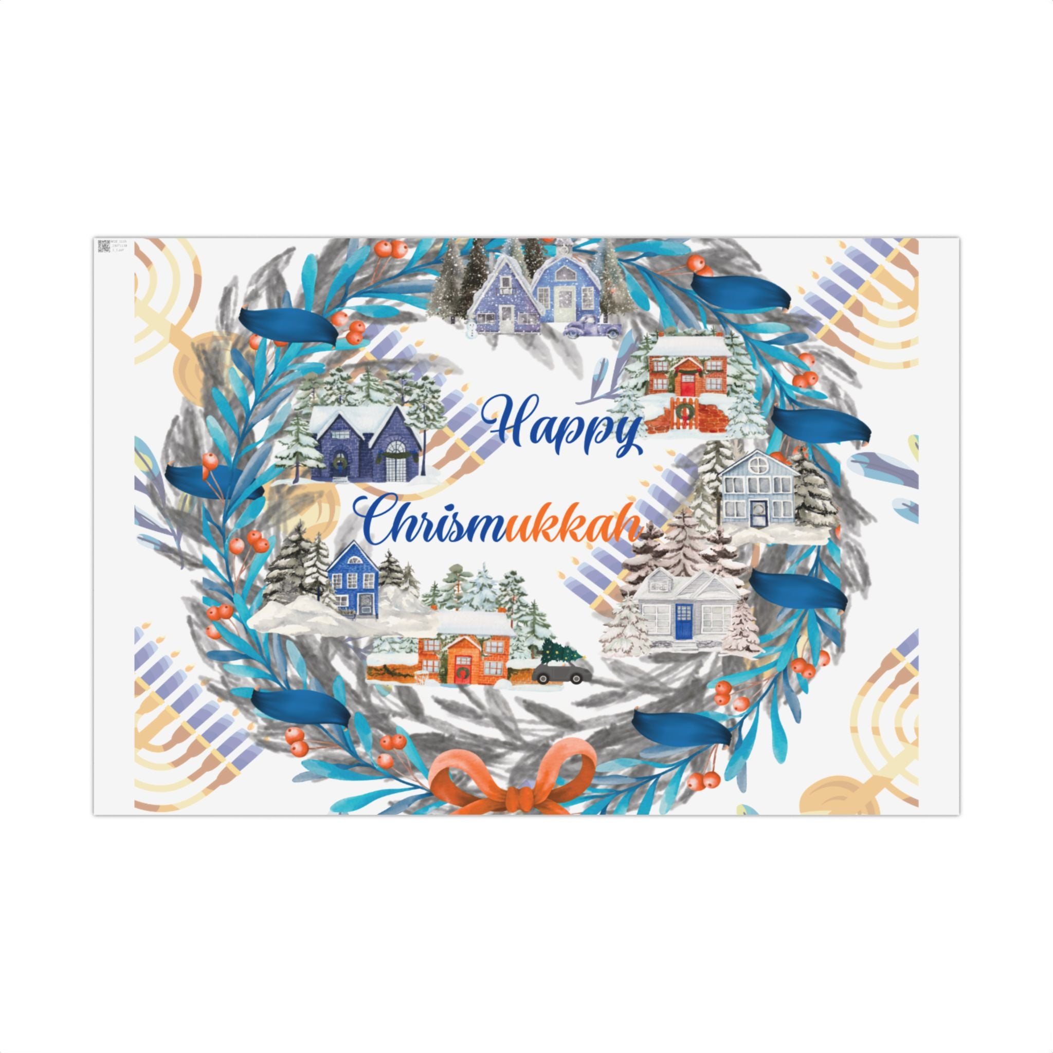 Happy Chrismukkah Gift Wrap Paper — Festive Chrismukkah Holiday Wrapping