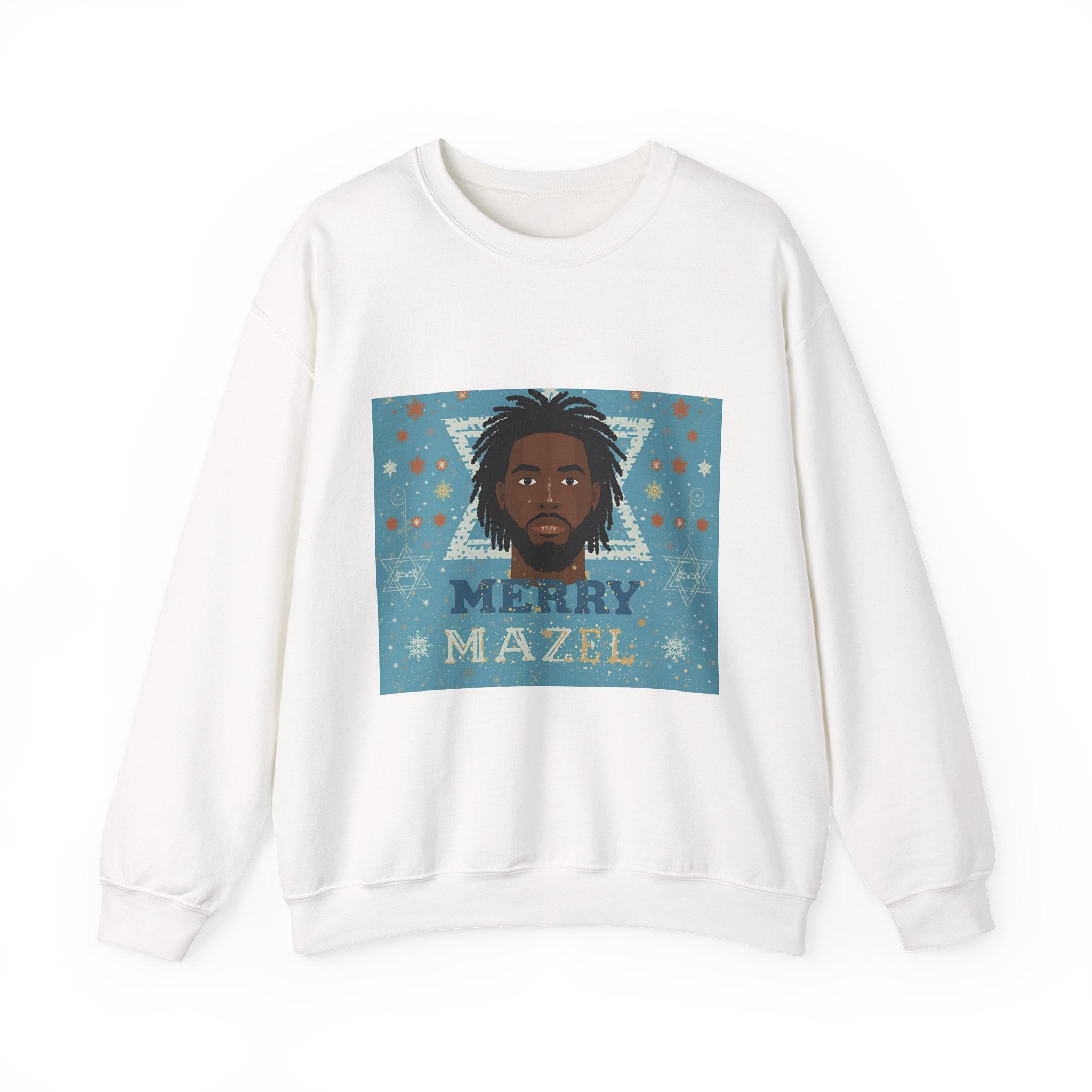 Merry Mazel Crewneck Sweatshirt – Festive Hanukkah Graphic Pullover