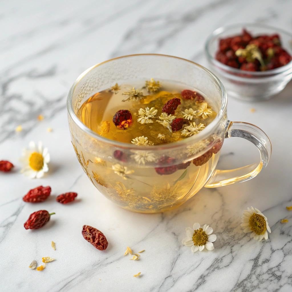 Ginseng Five Treasures Kidney Tea, Traditional Chinese Herbal TeaBags, Natural Organic Kidney Cleanse Detox Tea for Women & Men, 7 Precious Ingredients Formula(1 Pack/25 Bags)