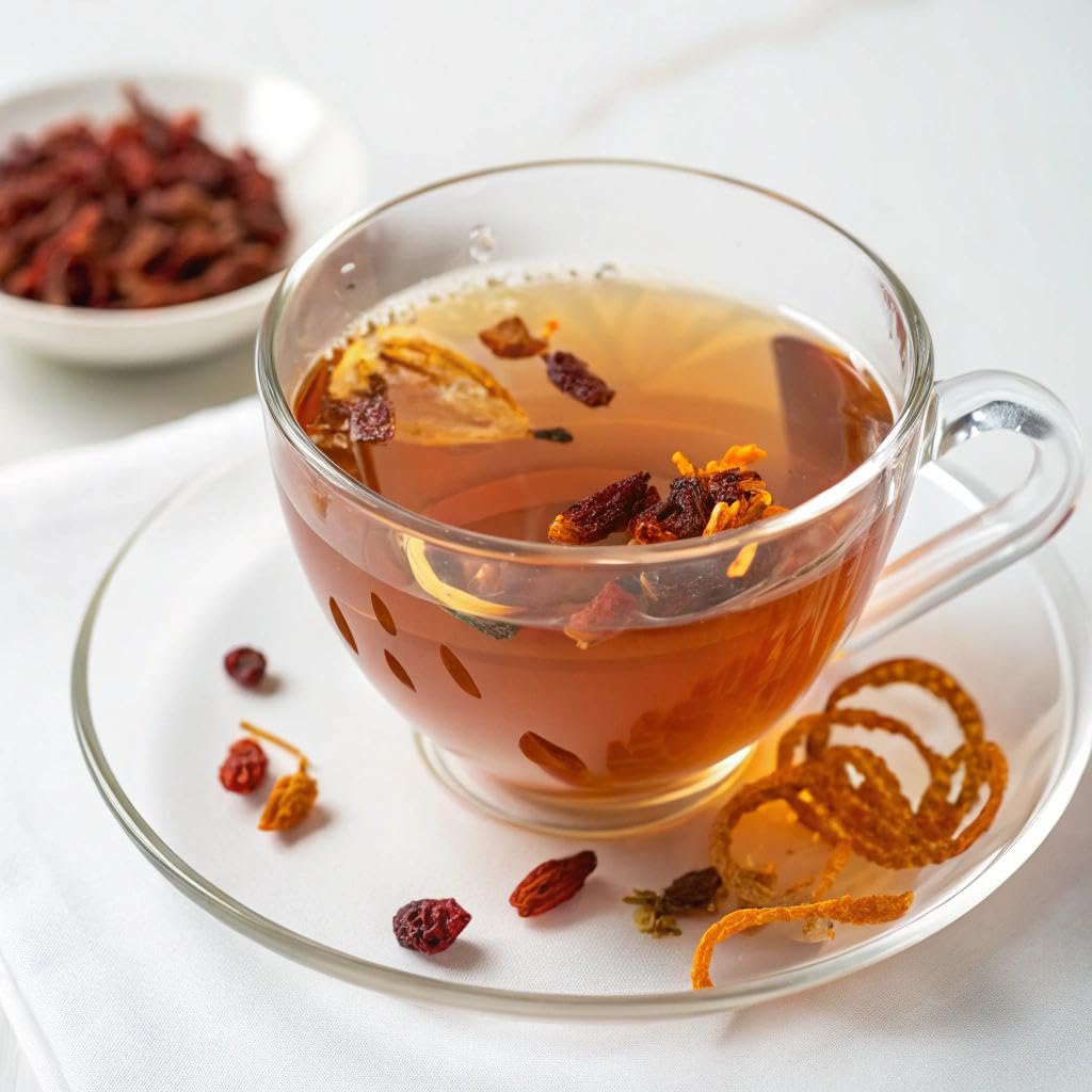 Ginseng Five Treasures Kidney Tea, Traditional Chinese Herbal TeaBags, Natural Organic Kidney Cleanse Detox Tea for Women & Men, 7 Precious Ingredients Formula(1 Pack/25 Bags)