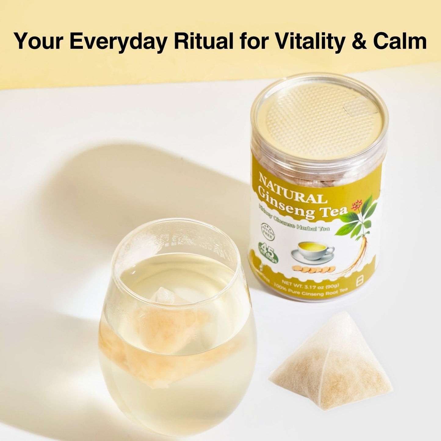 50 Ginger Turmeric Tea Bags – Premium Herbal Turmeric and Ginger Tea for Digestion and Immune Support, Caffeine-Free