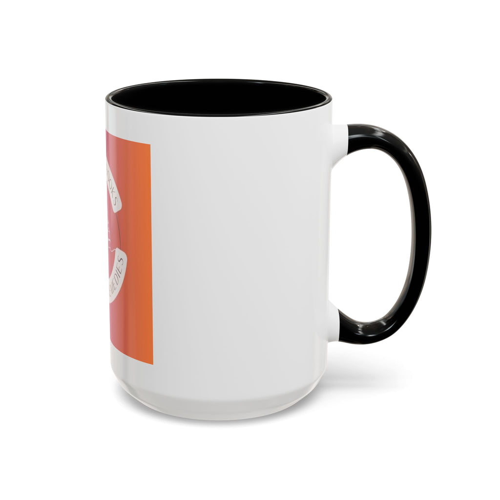 Tea and Books Accent Coffee Mug — Gradient Cozy Booklover 15oz