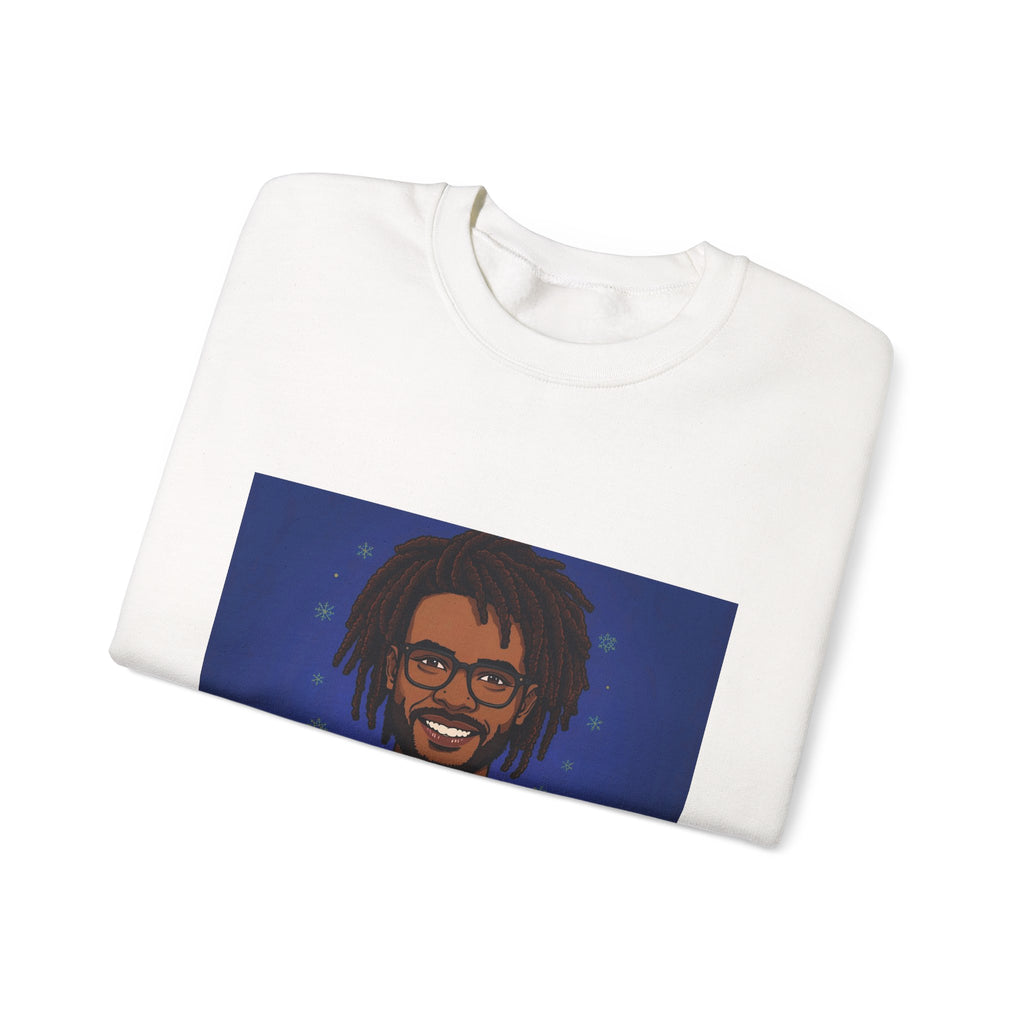 Holiday Sweatshirt — 'Merry Mazel' Festive Illustration Crewneck