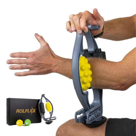 Rolflex Arm & Leg Massager Roller – Muscle Roller to Address Golfer’s Elbow, Tennis Elbow, Carpal Tunnel & More – Arm & Leg Massage Roller for Muscle Tightness & Faster Recovery