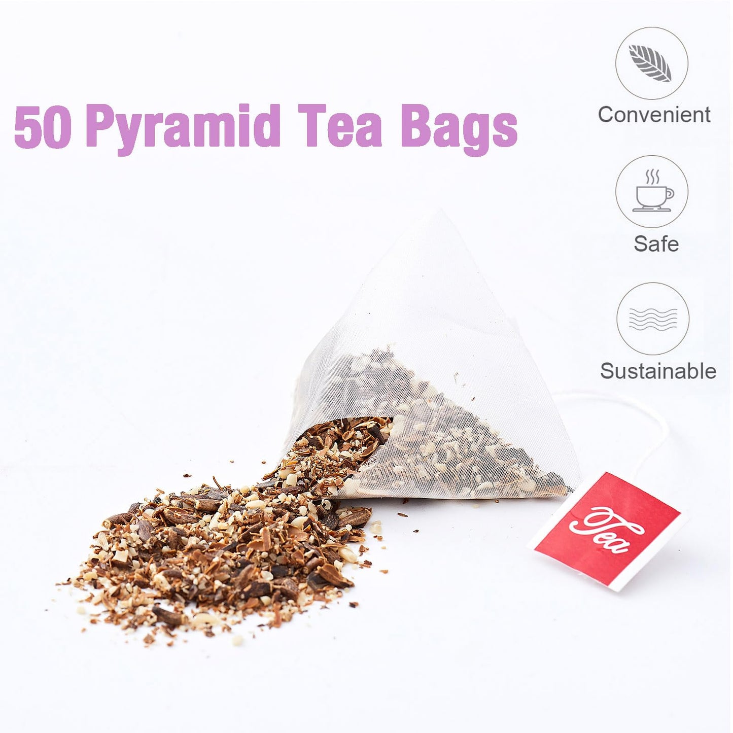 50 Ginger Turmeric Tea Bags – Premium Herbal Turmeric and Ginger Tea for Digestion and Immune Support, Caffeine-Free