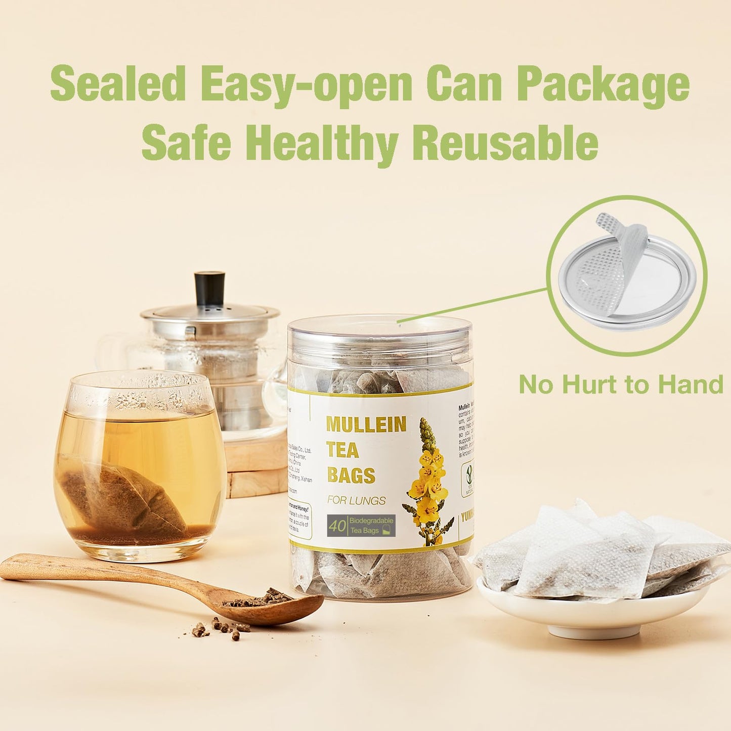 50 Ginger Turmeric Tea Bags – Premium Herbal Turmeric and Ginger Tea for Digestion and Immune Support, Caffeine-Free