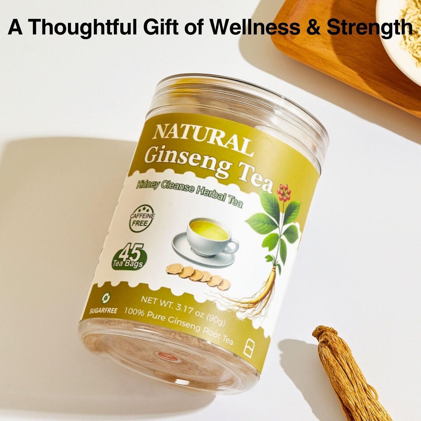 50 Ginger Turmeric Tea Bags – Premium Herbal Turmeric and Ginger Tea for Digestion and Immune Support, Caffeine-Free