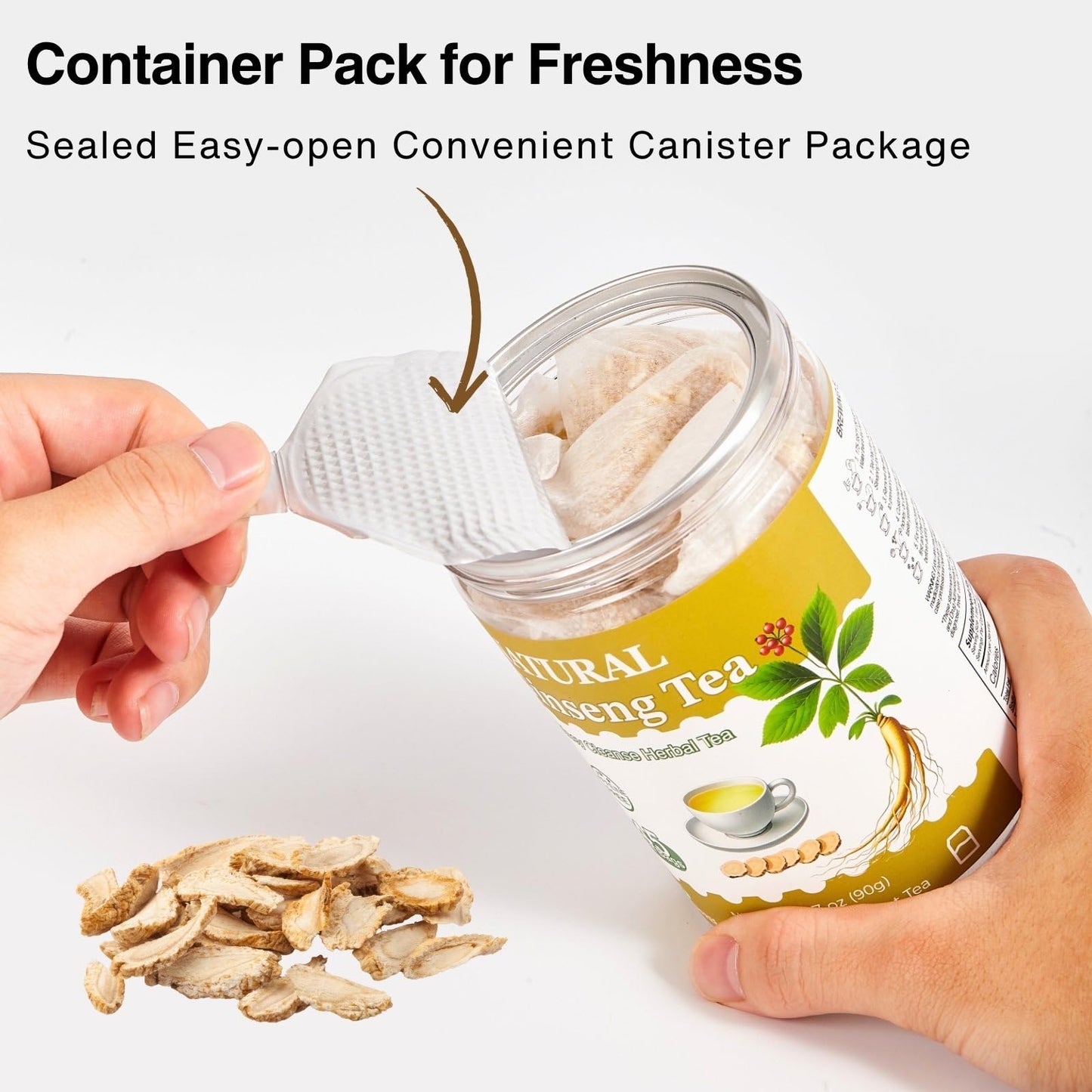 50 Ginger Turmeric Tea Bags – Premium Herbal Turmeric and Ginger Tea for Digestion and Immune Support, Caffeine-Free