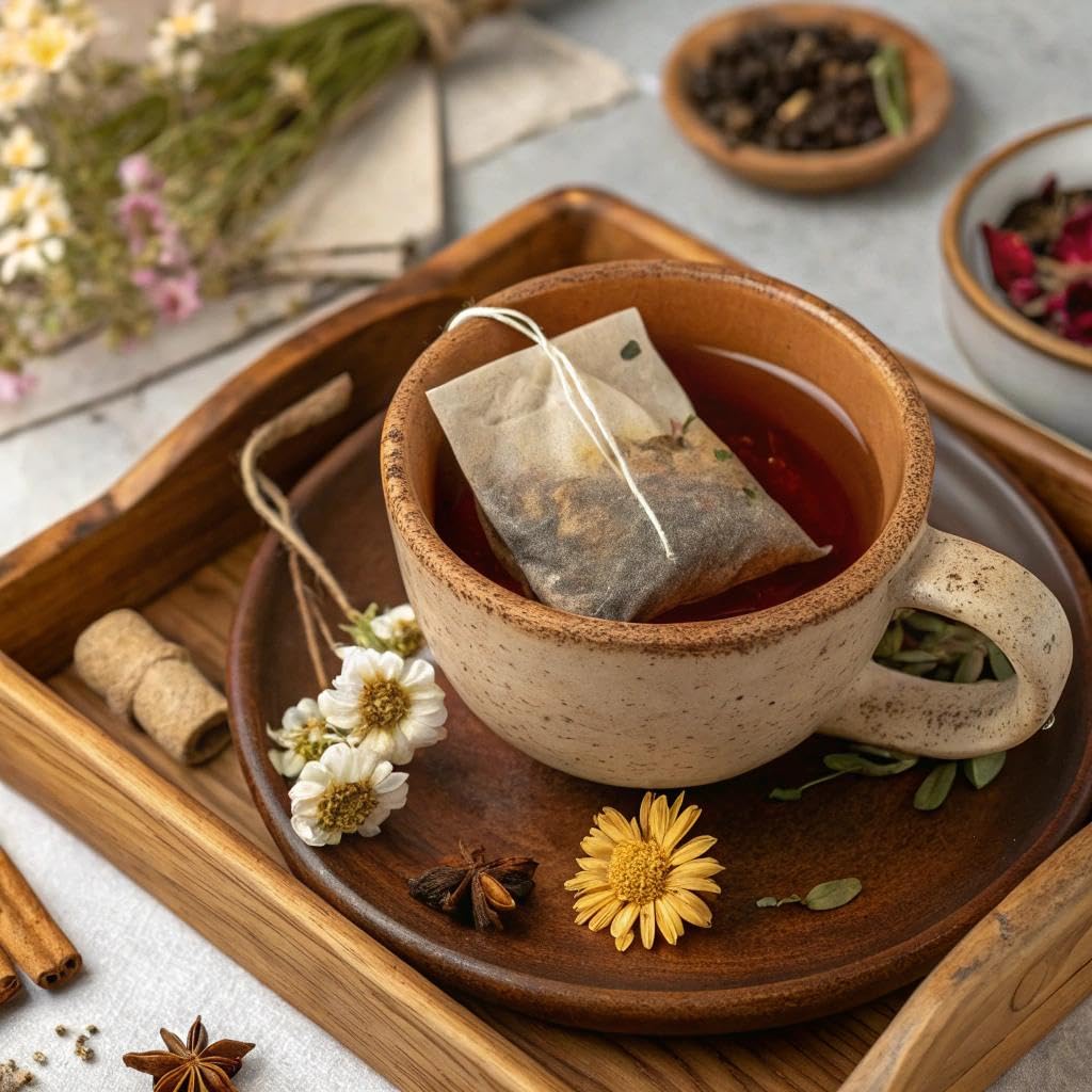 Ginseng Five Treasures Kidney Tea, Traditional Chinese Herbal TeaBags, Natural Organic Kidney Cleanse Detox Tea for Women & Men, 7 Precious Ingredients Formula(1 Pack/25 Bags)