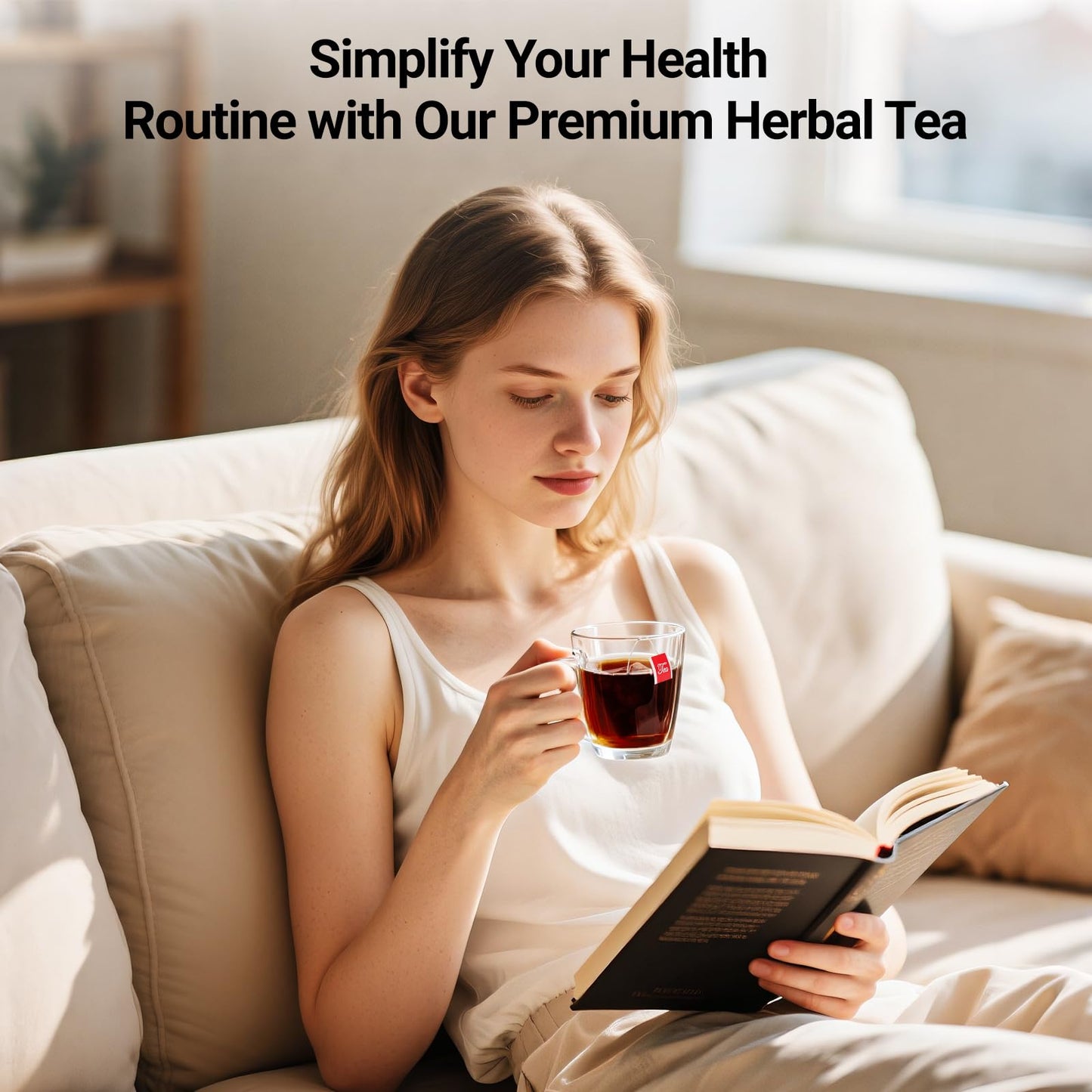 Ginseng Five Treasures Kidney Tea, Traditional Chinese Herbal TeaBags, Natural Organic Kidney Cleanse Detox Tea for Women & Men, 7 Precious Ingredients Formula(1 Pack/25 Bags)