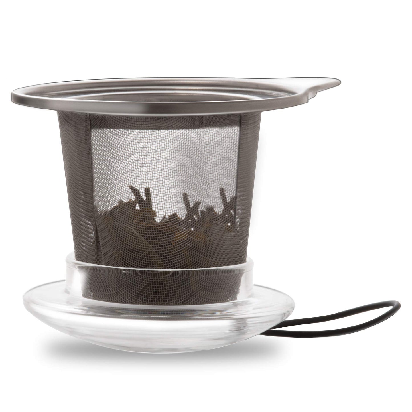 Creano Tea Glass with Infuser and Lid 400ml - Large Tea Cup - Microwave & Dishwasher Safe - Loose Leaf Tea Maker Gift Set