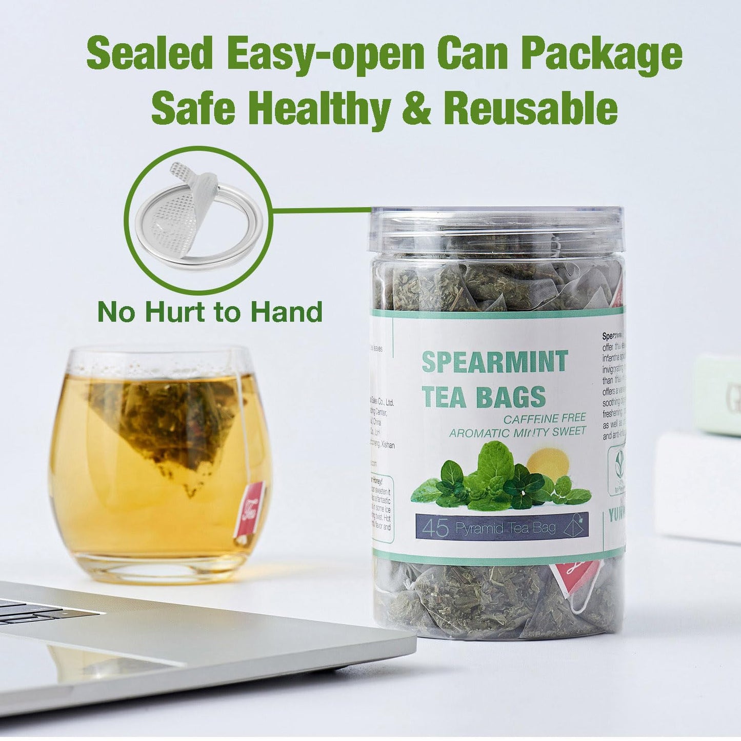 50 Ginger Turmeric Tea Bags – Premium Herbal Turmeric and Ginger Tea for Digestion and Immune Support, Caffeine-Free