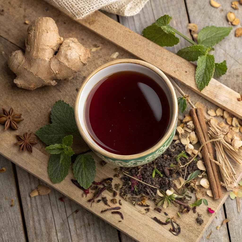 Ginseng Five Treasures Kidney Tea, Traditional Chinese Herbal TeaBags, Natural Organic Kidney Cleanse Detox Tea for Women & Men, 7 Precious Ingredients Formula(1 Pack/25 Bags)