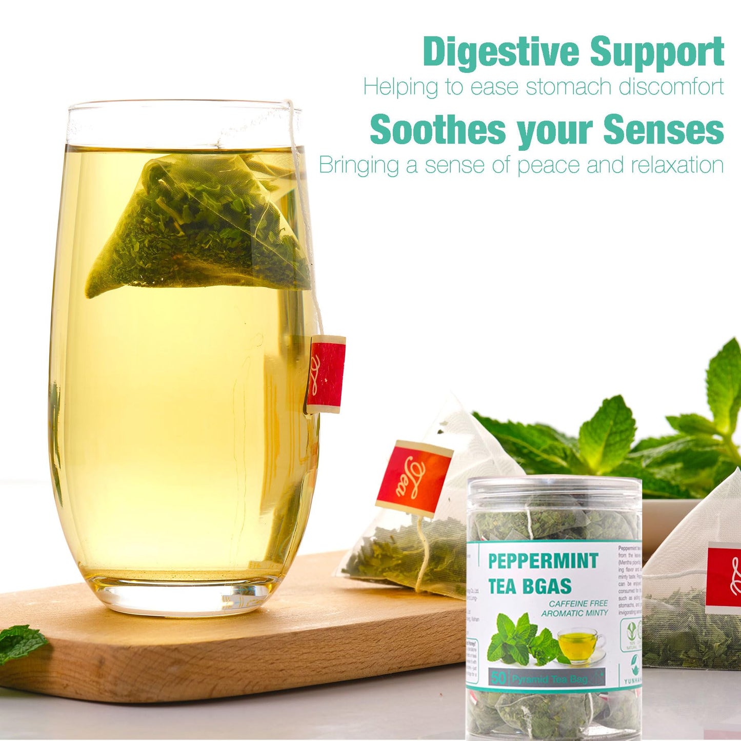 50 Ginger Turmeric Tea Bags – Premium Herbal Turmeric and Ginger Tea for Digestion and Immune Support, Caffeine-Free