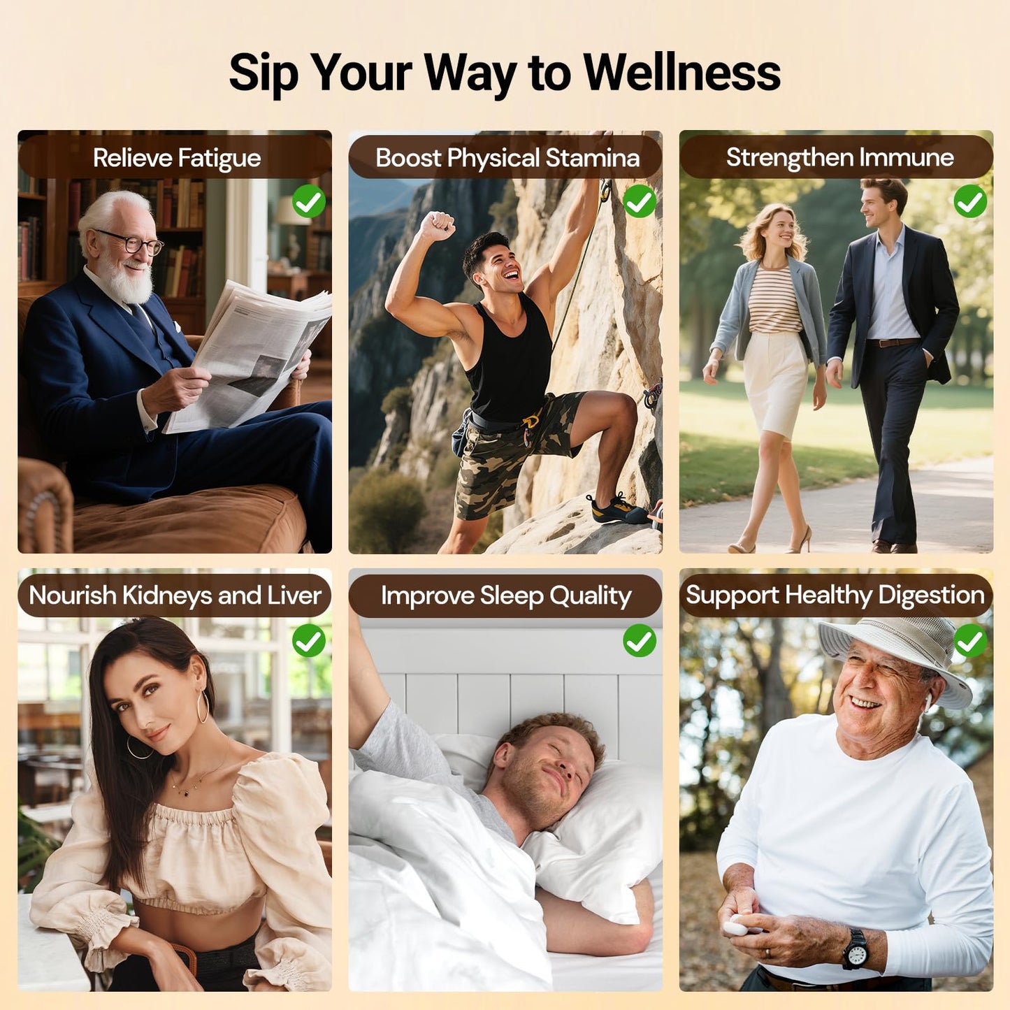 Ginseng Five Treasures Kidney Tea, Traditional Chinese Herbal TeaBags, Natural Organic Kidney Cleanse Detox Tea for Women & Men, 7 Precious Ingredients Formula(1 Pack/25 Bags)