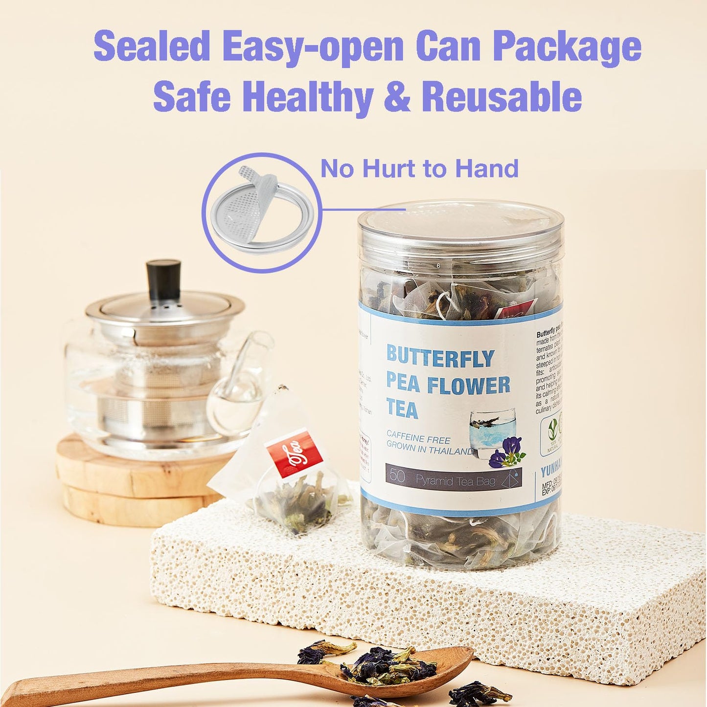 50 Ginger Turmeric Tea Bags – Premium Herbal Turmeric and Ginger Tea for Digestion and Immune Support, Caffeine-Free