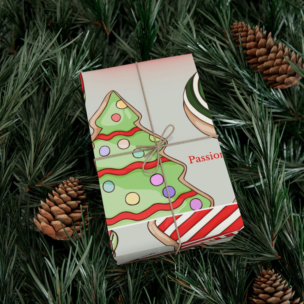 Christmas Cookie Gift Wrap Paper — 'First Christmas' Holiday Wrapping Sheets