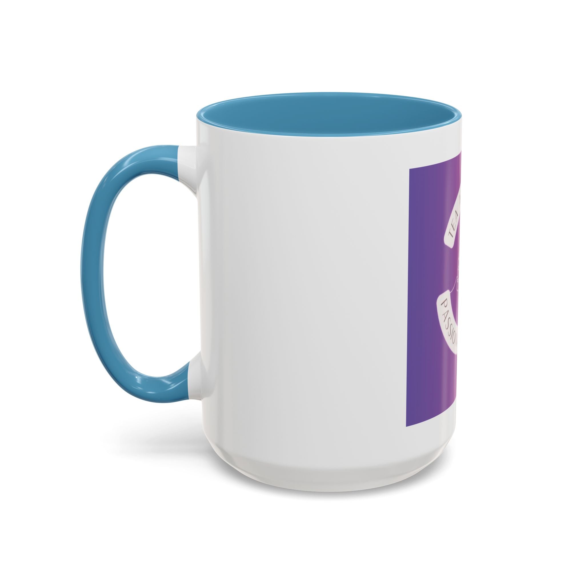 Tea and Books Accent Coffee Mug — Gradient Cozy Booklover 15oz