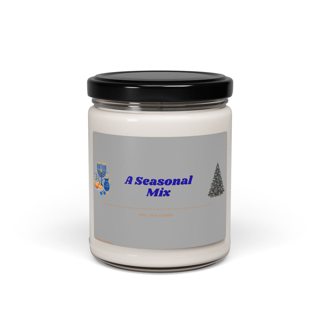 Seasonal Mix Soy Candle — 9oz Scented Jar (Holiday Blend)