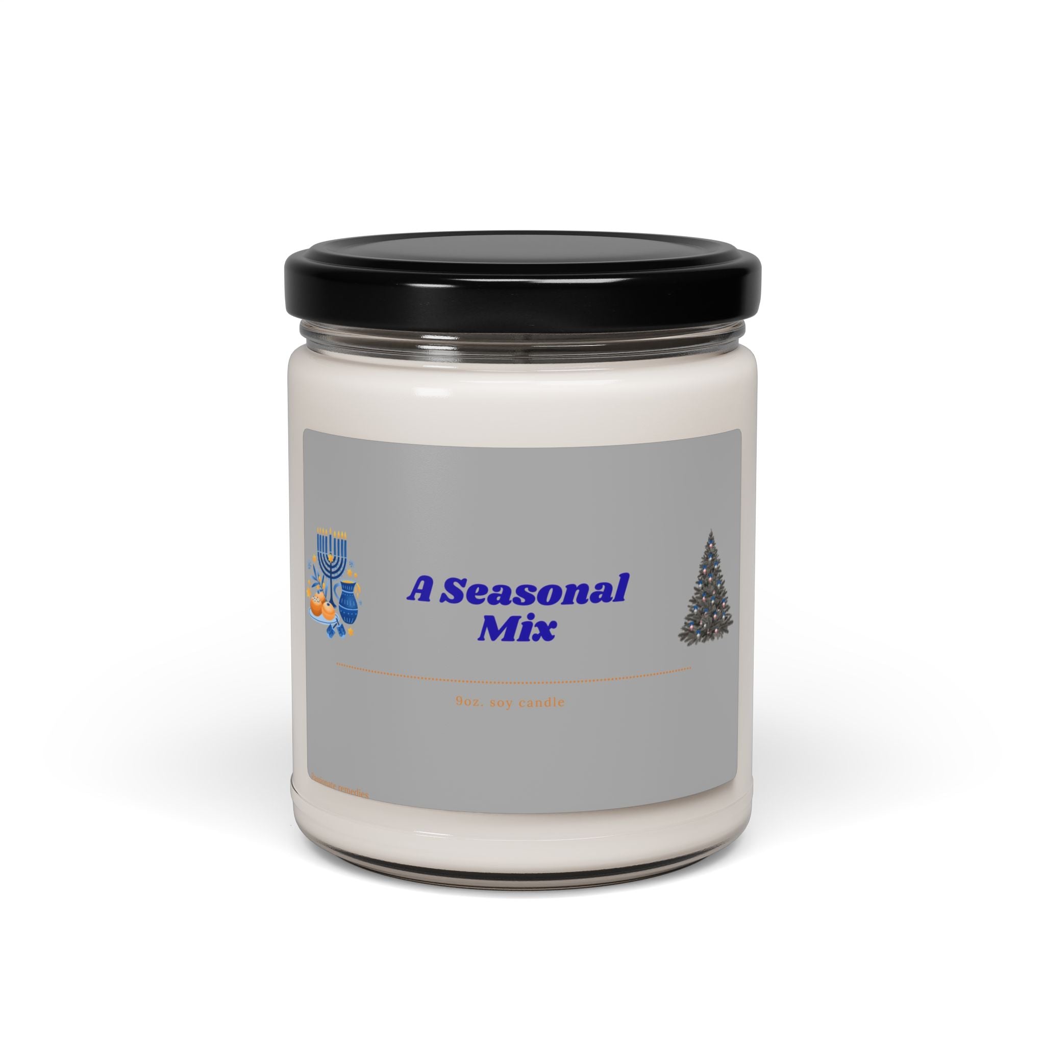 Seasonal Mix Soy Candle — 9oz Scented Jar (Holiday Blend)