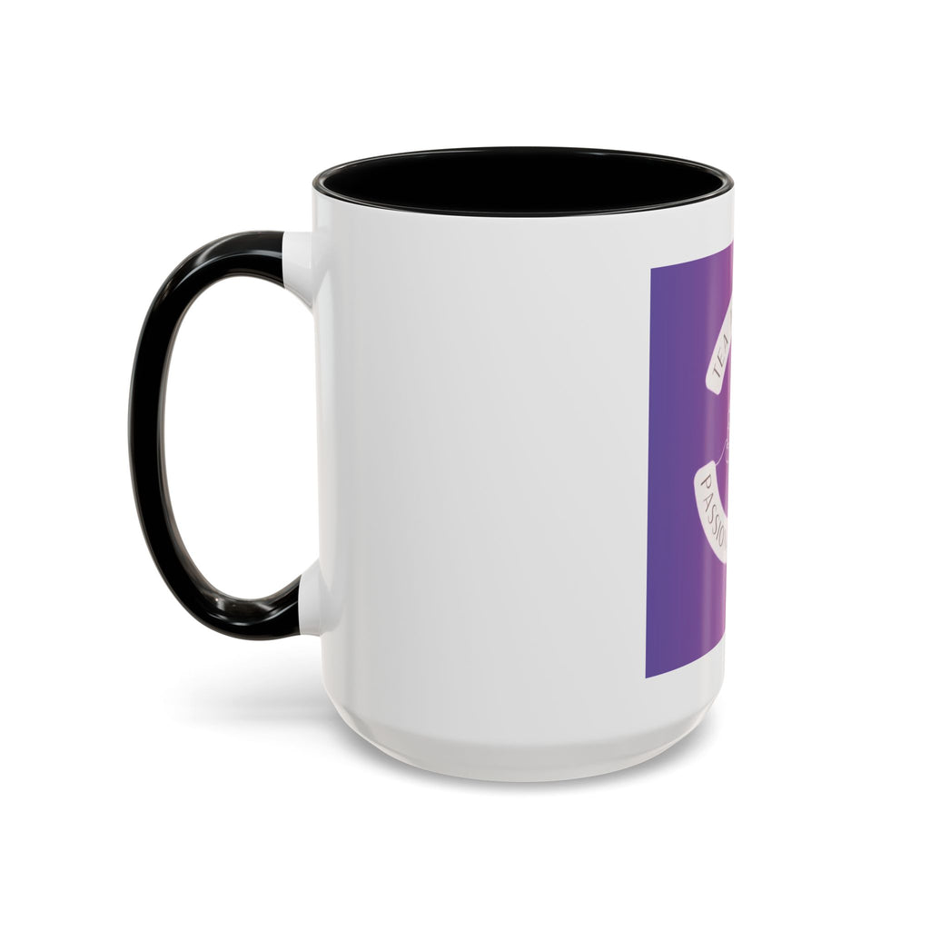 Tea and Books Accent Coffee Mug — Gradient Cozy Booklover 15oz
