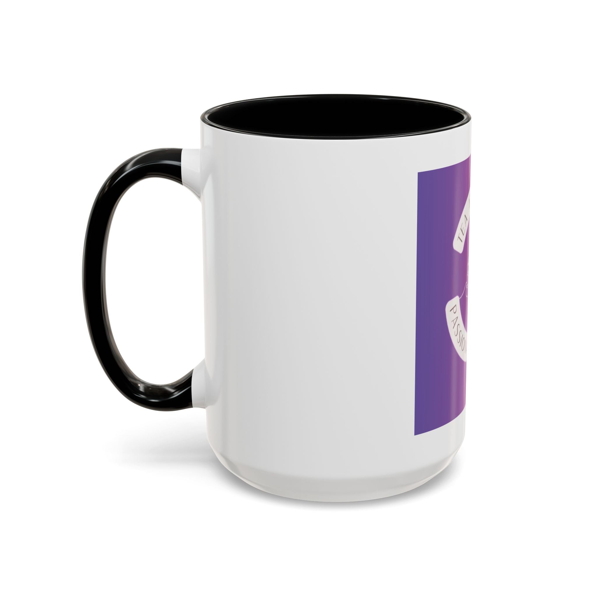 Tea and Books Accent Coffee Mug — Gradient Cozy Booklover 15oz