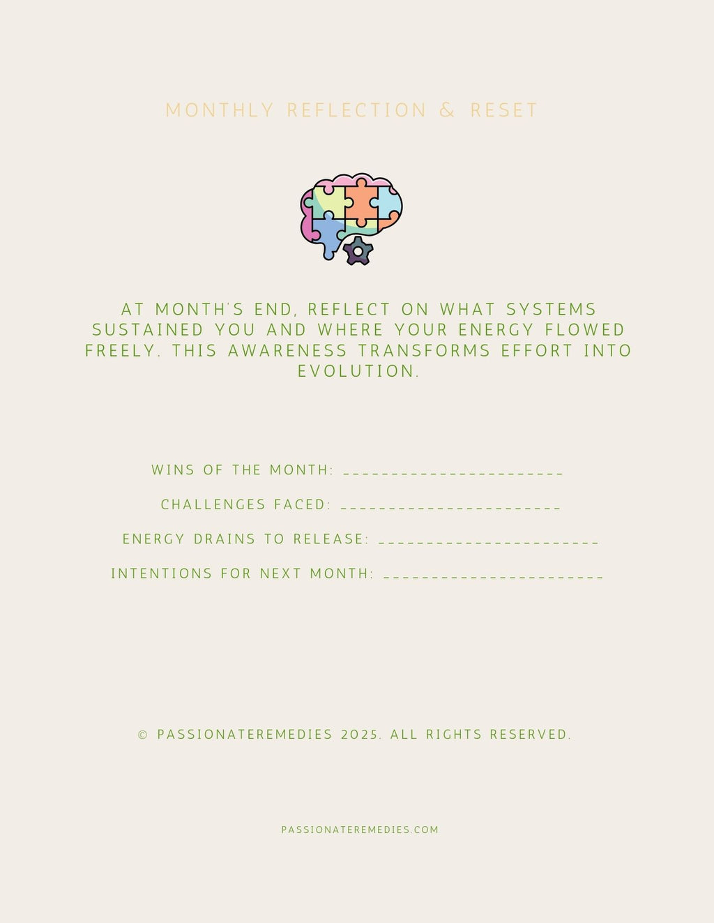 My Daily Energy Budget planner